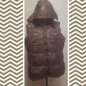 Faded glory puffer vest w/hood Sz 1X